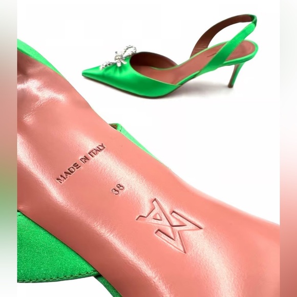 AMINA MUADDI LEATHER HEELS main image 7